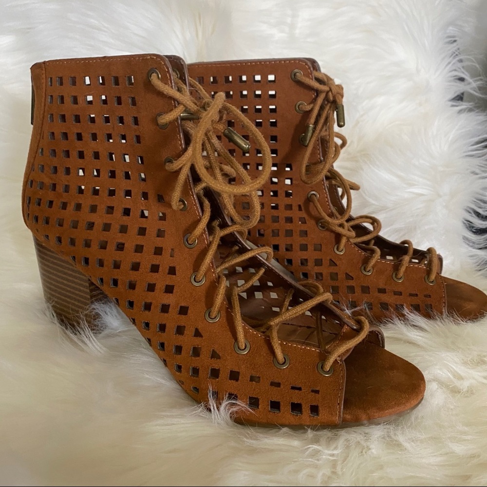 Cognac Booties